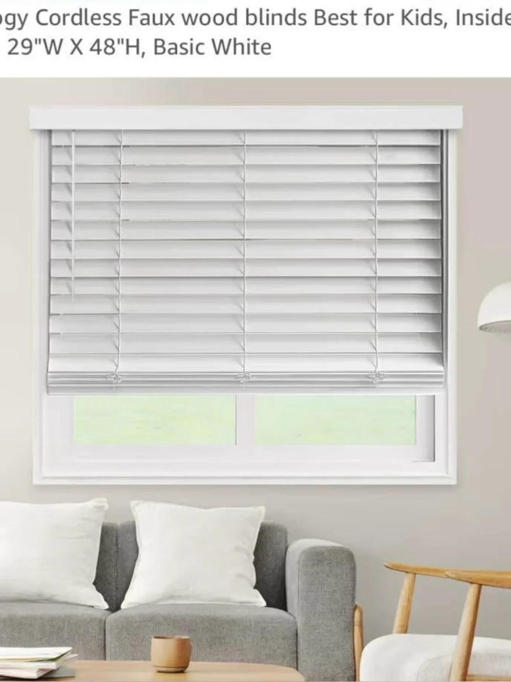 White Vinyl Window Blinds - Classic Privacy Shades